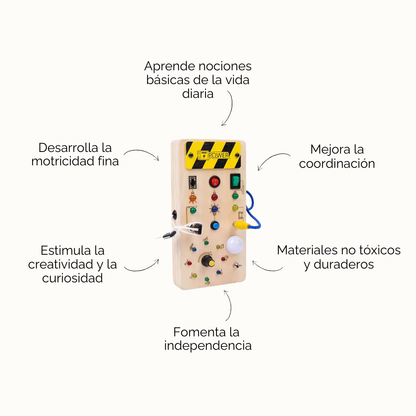 Tablero Sensorial Montessori – Diversión y Aprendizaje sin Pantallas