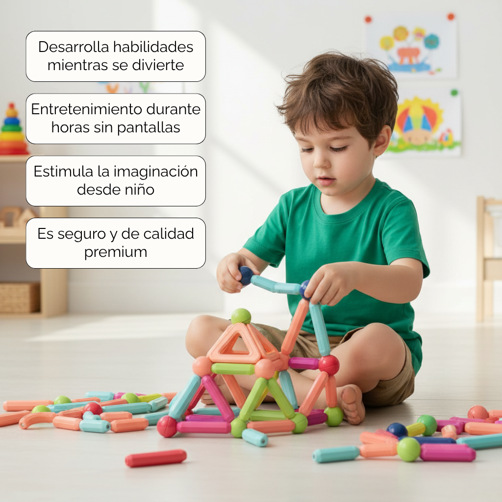 Bloques Magnéticos Montessori | Diversión Real Sin Pantallas